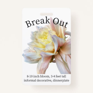 Dahlia-ID-Abzeichen ausbrechen Ausweis