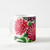 Dahlia illustriert kaffeetasse (Vorderseite Links)