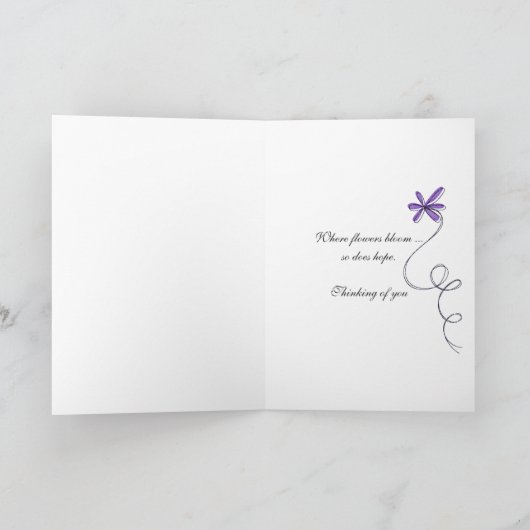 Dahlia in Light Bulb Karte (Innenseite)