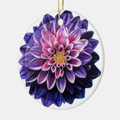 Dahlia Keramik Ball Weihnachtsschmuck (Links)