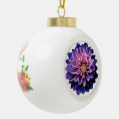 Dahlia Keramik Kugel-Ornament (Links)