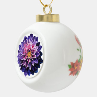 Dahlia Keramik Kugel-Ornament