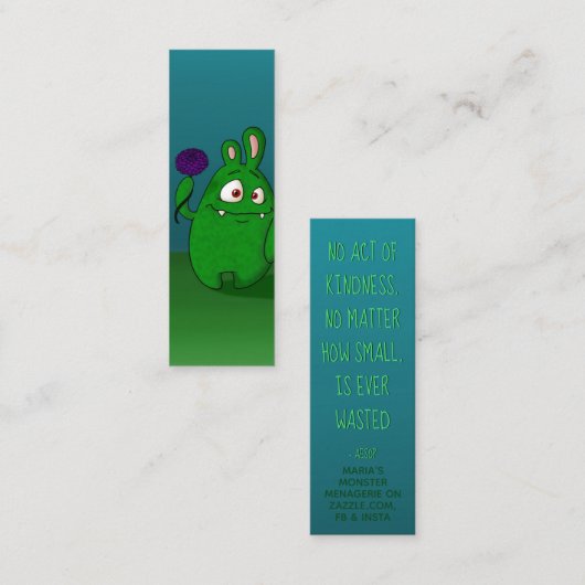 Dahlia Kindness Cards Mini Visitenkarte (Vorne/Hinten)