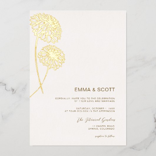 Dahlia Kunst, Dichtung und Musik Folieneinladung (Vorderseite)