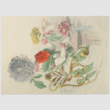 Dahlia Lady Floral Dekorationspapier Vintage