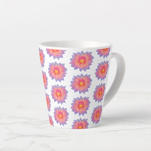 Dahlia Latte Tasse (Rechte Ecke)