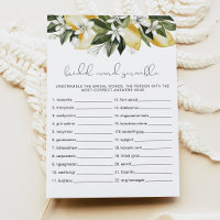 DAHLIA Lemon Brautparty Word Scramble Game