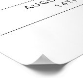 Dahlia - Lemon Citrus Floral Baby Dusche Willkomme Poster (Ecke)