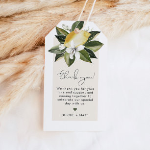 DAHLIA Lemon Citrus Frucht Sommer Weiße Blüte Geschenkanhänger
