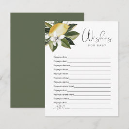 DAHLIA Lemon Citrus Frucht Wünsche für Kinderspiel Begleitkarte