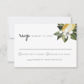 Dahlia - Lemon Tropical Citrus Botanical Frucht Einladung (Vorderseite)