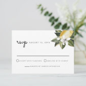 Dahlia - Lemon Tropical Citrus Botanical Frucht Einladung (Stehend Vorderseite)