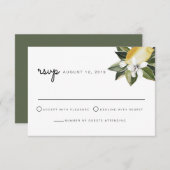 Dahlia - Lemon Tropical Citrus Botanical Frucht Einladung (Vorne/Hinten)