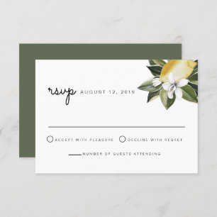 Dahlia - Lemon Tropical Citrus Botanical Frucht Einladung