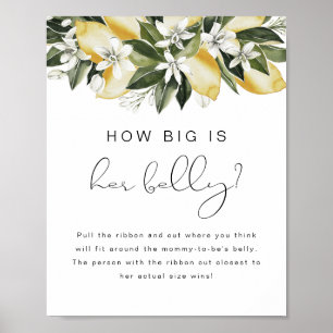 DAHLIA Lemon wie groß ihr Bauchjungen-Poster Poster