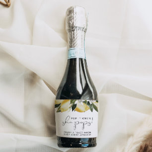 DAHLIA Lemon Zitrusfrüchte Pop es, wenn sie Pop Schaumweinetikett