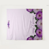 Dahlia Lila Lavender Floral Wedding Background Wandteppich (Vorderseite (Horizontal))