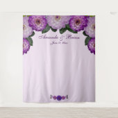 Dahlia Lila Lavender Floral Wedding Background Wandteppich (Vorderseite)