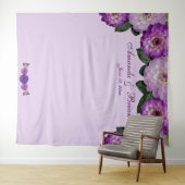 Dahlia Lila Lavender Floral Wedding Background Wandteppich (Beispiel (Horizontal))