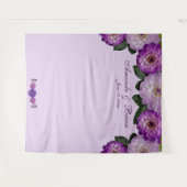 Dahlia Lila Lavender Floral Wedding Background Wandteppich (Vorderseite (Horizontal))
