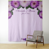 Dahlia Lila Lavender Floral Wedding Background Wandteppich (Beispiel)