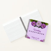 Dahlia Lila Lavender Floral Wedding Gästebuch Notizblock (Innenseite)