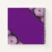 Dahlia Lila Lavender Floral Wedding Gästebuch Notizblock (Rückseite)