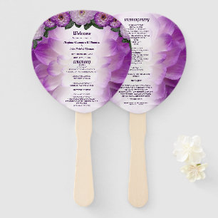 Dahlia Lila Lavender Floral Wedding Program Fächer