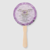 Dahlia Lila Lavender Floral Wedding Program Fächer (Vorderseite)