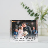 Dahlia Lila Lavender Floral Wedding Vielen Dank Postkarte (Stehend Vorderseite)