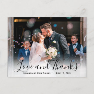 Dahlia Lila Lavender Floral Wedding Vielen Dank Postkarte