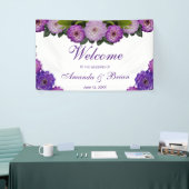 Dahlia Lila Lavender Lilac Floral Wedding Banner (Messeveranstaltung)