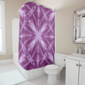 Dahlia Lila Milchweiße Wolken Abstraktes Muster Duschvorhang (Beispiel)