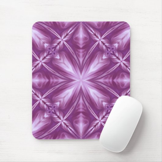Dahlia Lila Milchweiße Wolken Abstraktes Muster Mousepad (Mit Mouse)