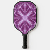 Dahlia Lila Milchweiße Wolken Abstraktes Muster Pickleball Schläger (Rückseite)