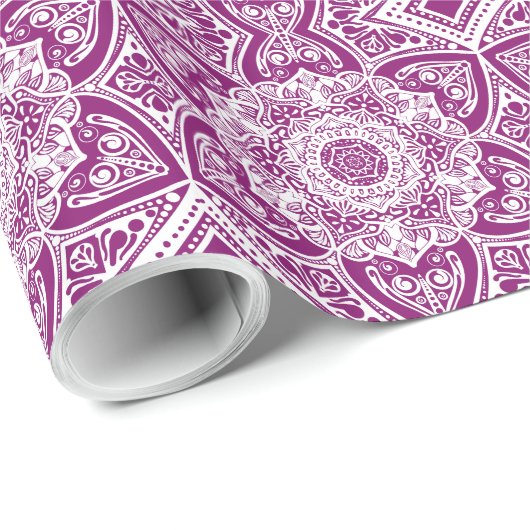 Dahlia Mandala Geschenkpapier (Rolleneckpunkt)