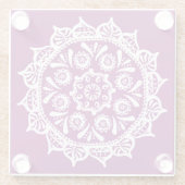 Dahlia Mandala Glasuntersetzer (Rückseite)