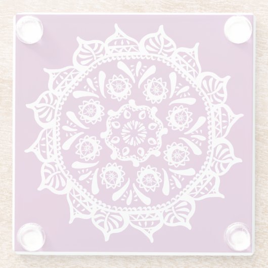 Dahlia Mandala Glasuntersetzer (Rückseite)