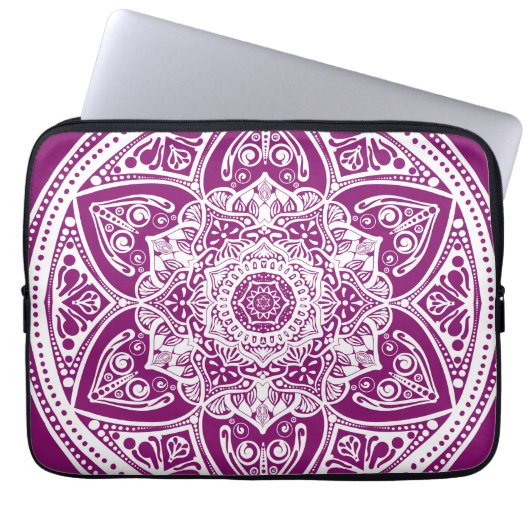 Dahlia Mandala Laptopschutzhülle (Vorderseite)