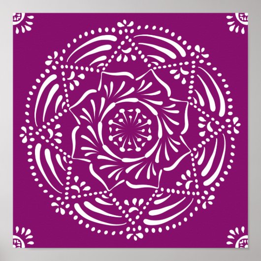 Dahlia Mandala Poster (Vorne)