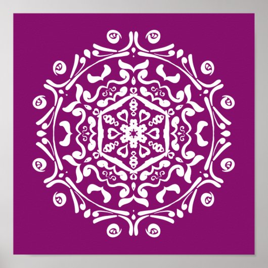 Dahlia Mandala Poster (Vorne)