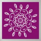 Dahlia Mandala Poster (Vorne)