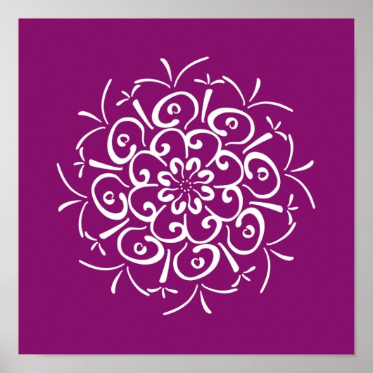 Dahlia Mandala Poster (Vorne)