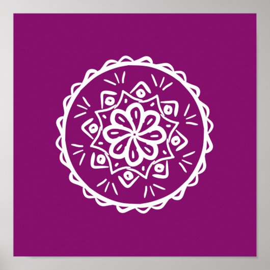 Dahlia Mandala Poster (Vorne)