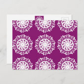 Dahlia Mandala Postkarte (Vorne/Hinten)