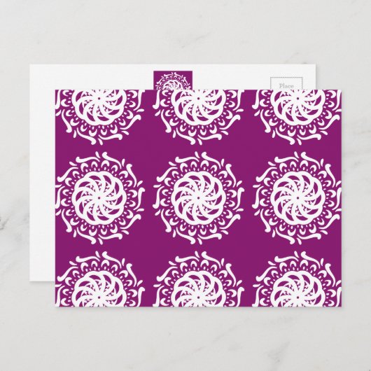 Dahlia Mandala Postkarte (Vorne/Hinten)