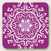 Dahlia Mandala Untersetzer (Vorderseite)