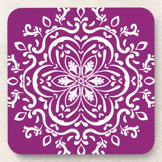 Dahlia Mandala Untersetzer (Vorderseite)