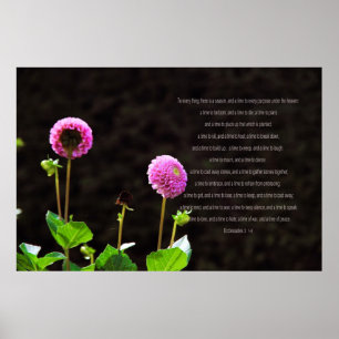 Dahlia mit Ecclesiastes Verses Poster