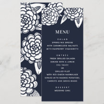 Dahlia. Moderne Hochzeit der Navy mit Blumen. Blau